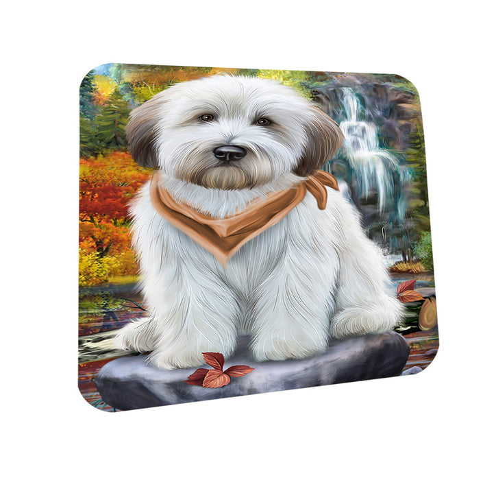 Scenic Waterfall Soft-Coated Wheaten Terrier Dog Coasters Set of 4 CST50143