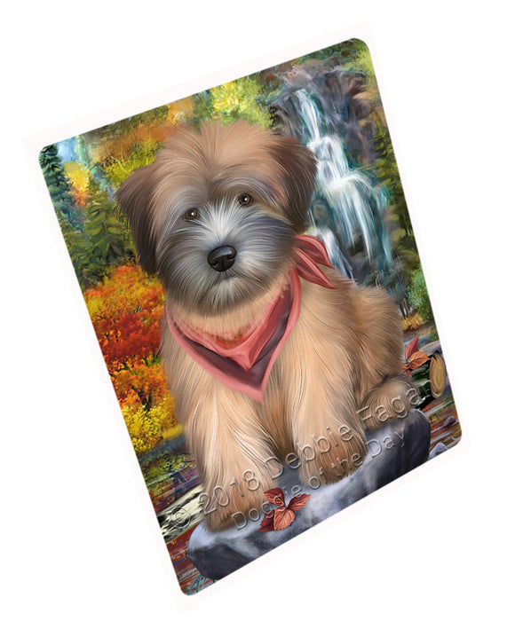 Scenic Waterfall Soft-Coated Wheaten Terrier Dog Cutting Board C54579