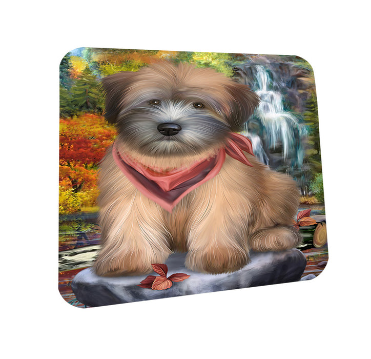 Scenic Waterfall Soft-Coated Wheaten Terrier Dog Coasters Set of 4 CST50144