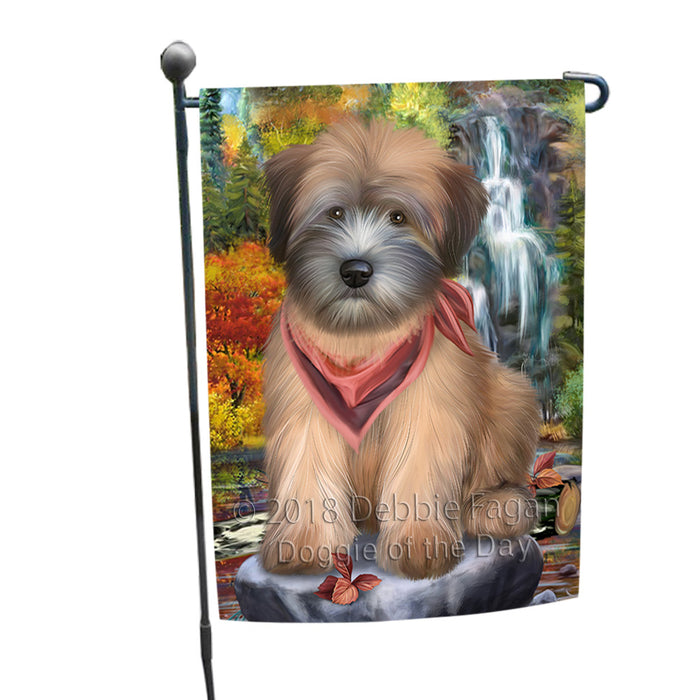 Scenic Waterfall Soft-Coated Wheaten Terrier Dog Garden Flag GFLG50066