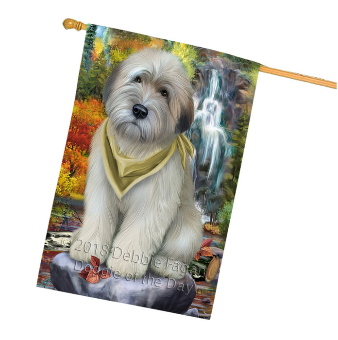 Scenic Waterfall Soft-Coated Wheaten Terrier Dog House Flag FLG50203