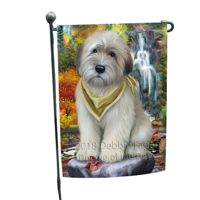 Scenic Waterfall Soft-Coated Wheaten Terrier Dog Garden Flag GFLG50067