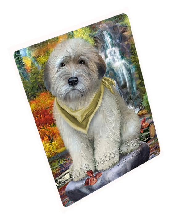 Scenic Waterfall Soft-Coated Wheaten Terrier Dog Cutting Board C54582