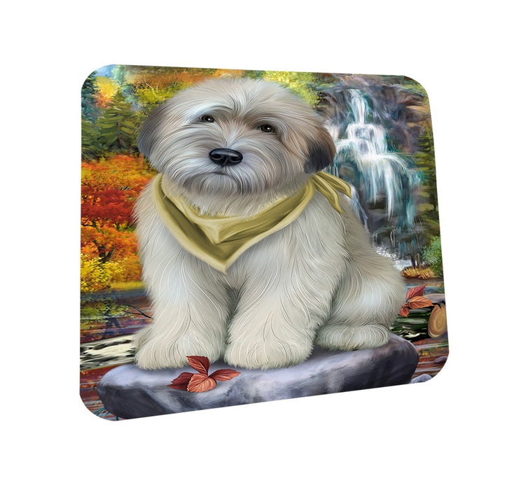 Scenic Waterfall Soft-Coated Wheaten Terrier Dog Coasters Set of 4 CST50145