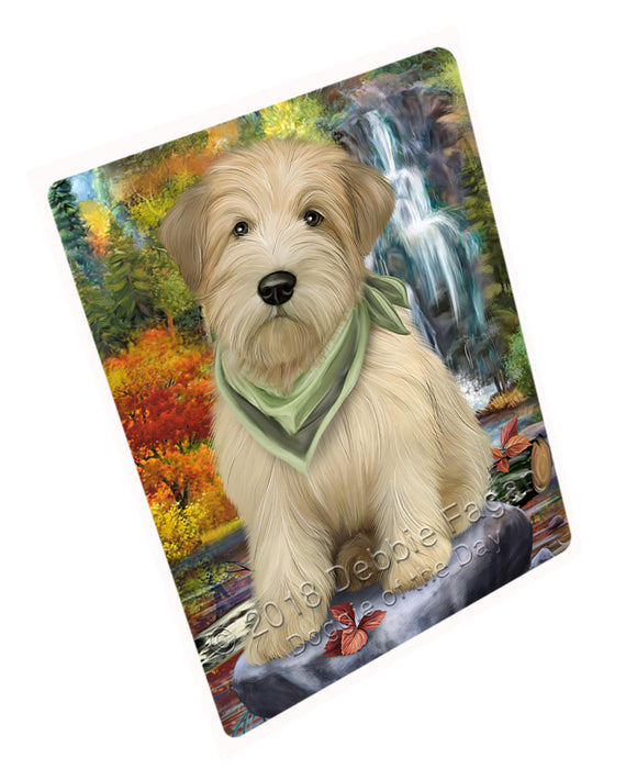 Scenic Waterfall Soft-Coated Wheaten Terrier Dog Cutting Board C54585