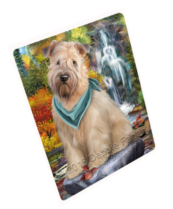 Scenic Waterfall Soft-Coated Wheaten Terrier Dog Cutting Board C54588