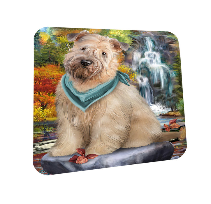 Scenic Waterfall Soft-Coated Wheaten Terrier Dog Coasters Set of 4 CST50147
