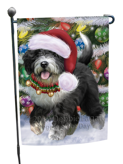 Chistmas Trotting in the Snow Spanish Water Dog Garden Flags Outdoor Decor for Homes and Gardens Double Sided Garden Yard Spring Decorative Vertical Home Flags Garden Porch Lawn Flag for Decorations GFLG68519