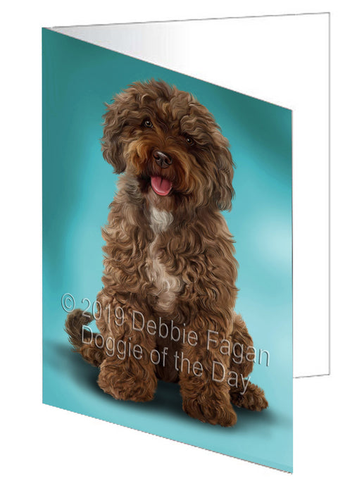 Spanish Water Dog Handmade Artwork Assorted Pets Greeting Cards and Note Cards with Envelopes for All Occasions and Holiday Seasons GCD77684