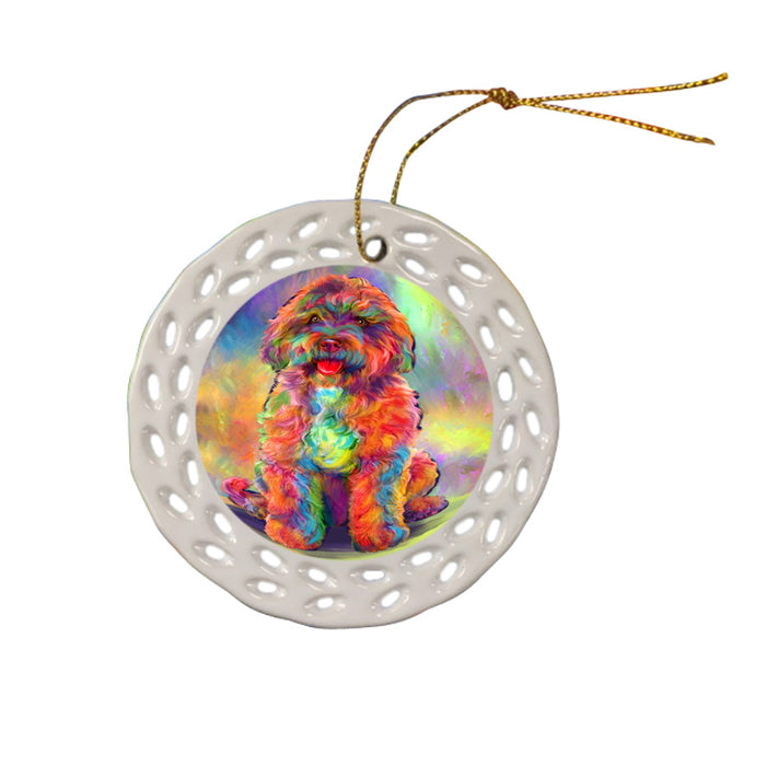 Paradise Wave Spanish Water Dog Doily Ornament DPOR58408