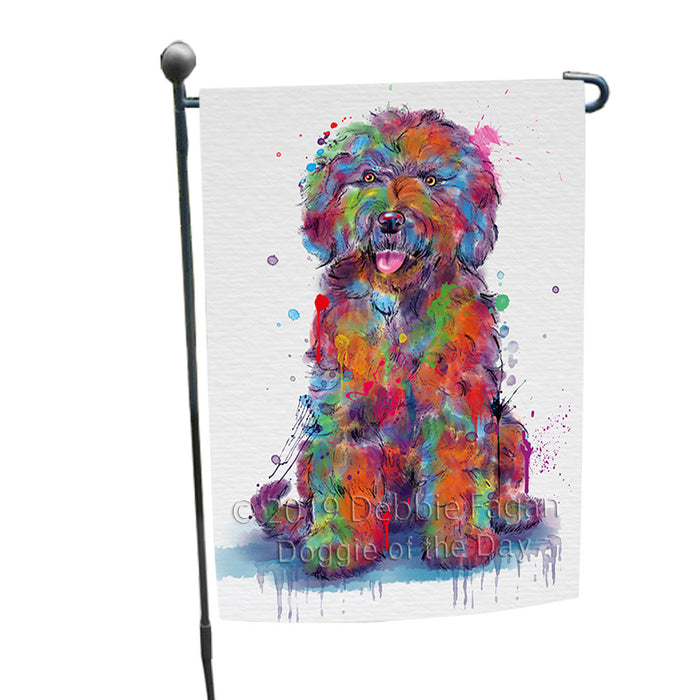 Watercolor Spanish Water Dog Garden Flag GFLG66379