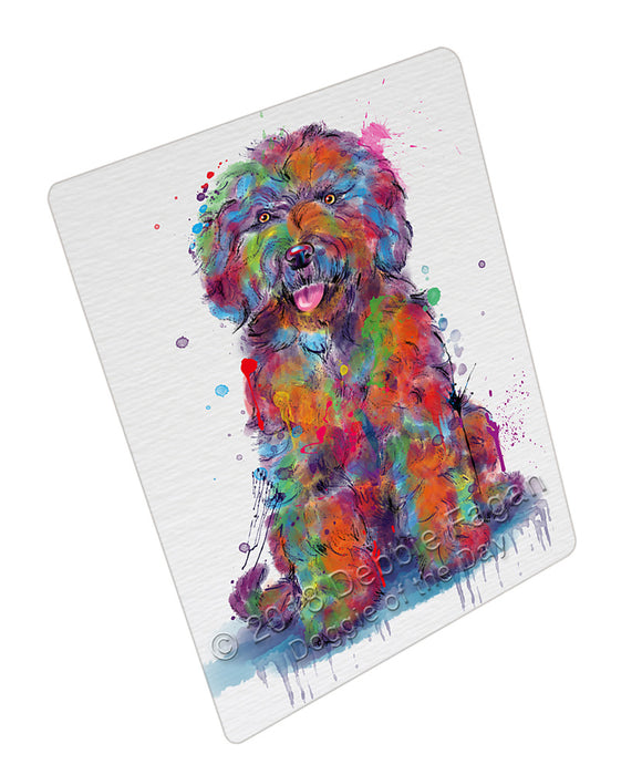 Watercolor Spanish Water Dog Cutting Board - For Kitchen - Scratch & Stain Resistant - Designed To Stay In Place - Easy To Clean By Hand - Perfect for Chopping Meats, Vegetables