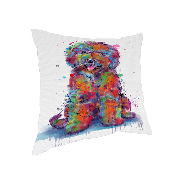 Watercolor Spanish Water Dog Pillow with Top Quality High-Resolution Images - Ultra Soft Pet Pillows for Sleeping - Reversible & Comfort - Ideal Gift for Dog Lover - Cushion for Sofa Couch Bed - 100% Polyester