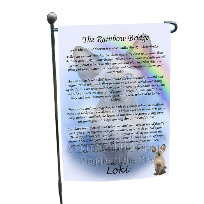 Rainbow Bridge Sphynx Cat Garden Flag GFLG56065