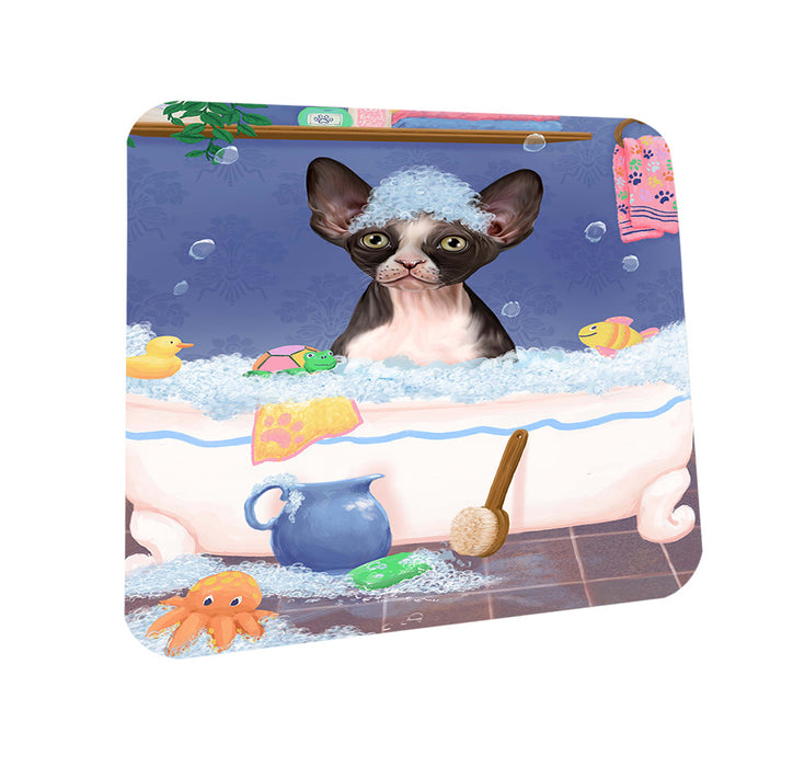 Rub A Dub Dog In A Tub Sphynx Cat Coasters Set of 4 CST57417