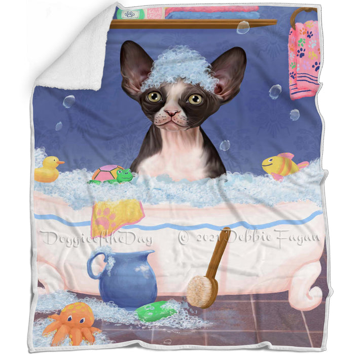 Rub A Dub Dog In A Tub Sphynx Cat Blanket BLNKT143170