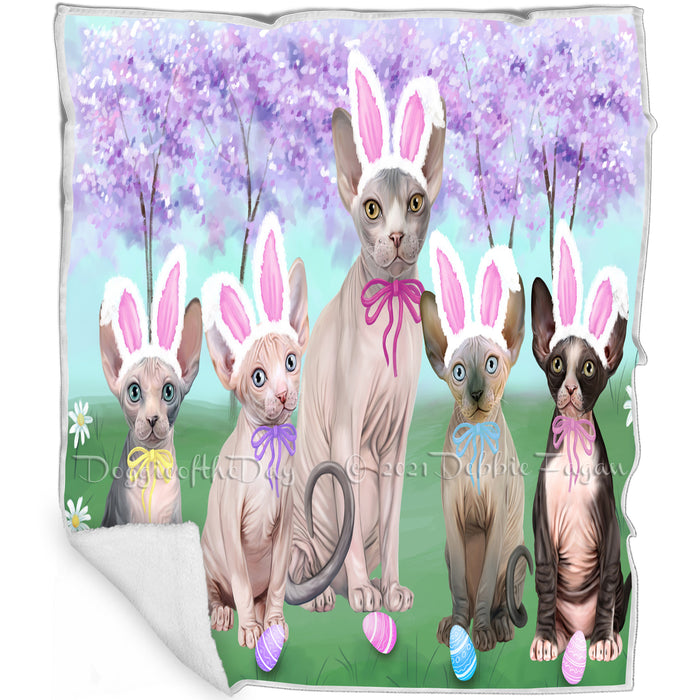 Easter Holiday Sphynx Cats Blanket BLNKT132042