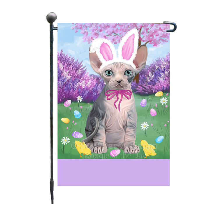 Personalized Easter Holiday Sphynx Cat Custom Garden Flags GFLG-DOTD-A59034