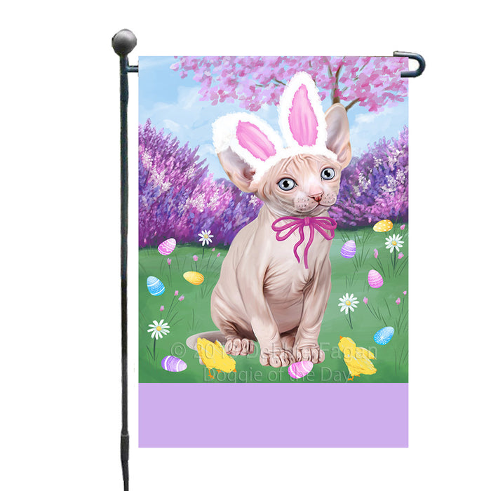 Personalized Easter Holiday Sphynx Cat Custom Garden Flags GFLG-DOTD-A59031