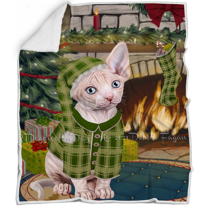 The Stocking was Hung Sphynx Cat Blanket BLNKT120117