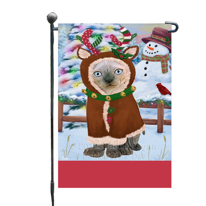 Personalized Gingerbread Candyfest Sphynx Cat Custom Garden Flag GFLG64195