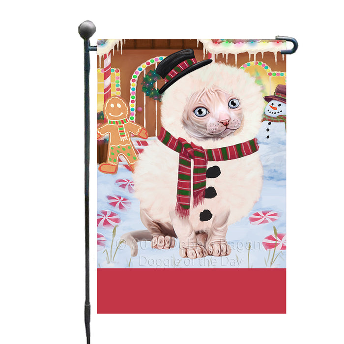 Personalized Gingerbread Candyfest Sphynx Cat Custom Garden Flag GFLG64197