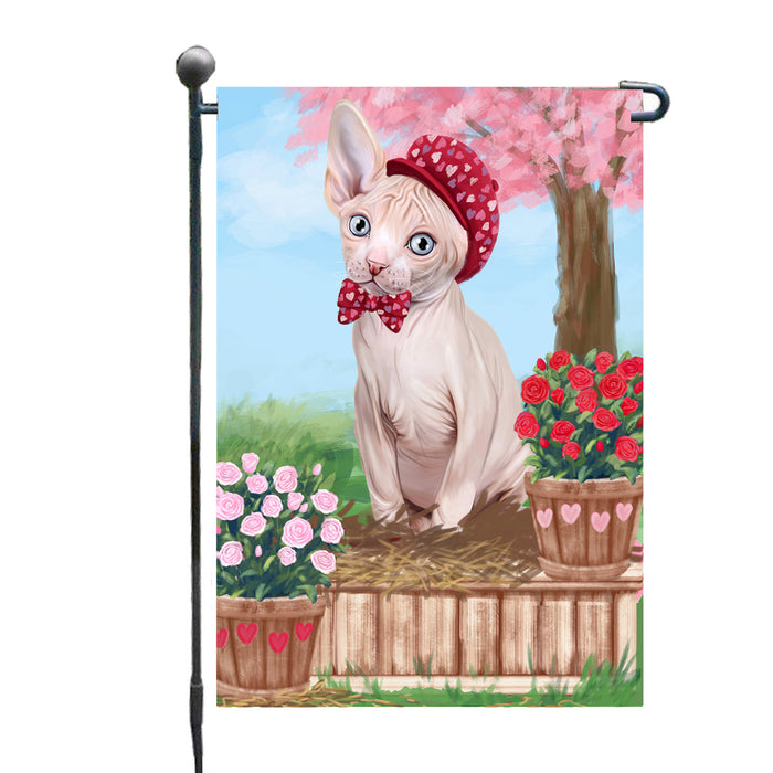 Personalized Rosie 25 Cent Kisses Sphynx Cat Custom Garden Flag GFLG64810