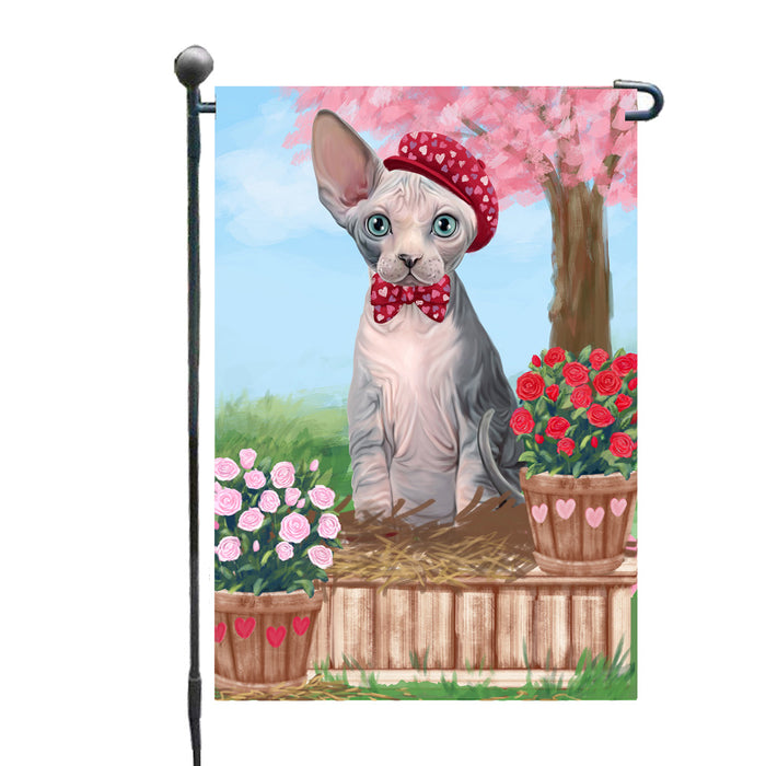 Personalized Rosie 25 Cent Kisses Sphynx Cat Custom Garden Flag GFLG64811