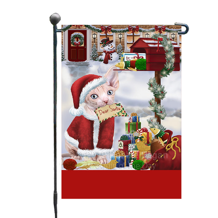 Personalized Happy Holidays Mailbox Sphynx Cat Christmas Custom Garden Flags GFLG-DOTD-A59973