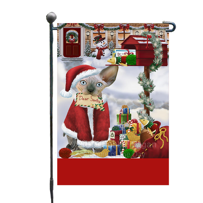 Personalized Happy Holidays Mailbox Sphynx Cat Christmas Custom Garden Flags GFLG-DOTD-A59974