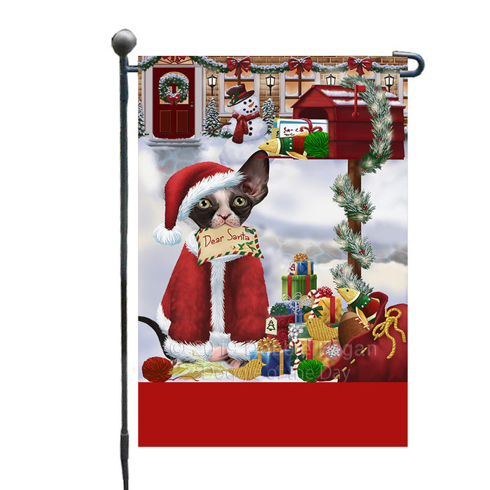 Personalized Happy Holidays Mailbox Sphynx Cat Christmas Custom Garden Flags GFLG-DOTD-A59975