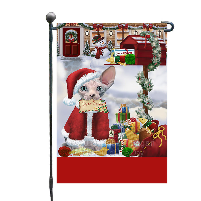 Personalized Happy Holidays Mailbox Sphynx Cat Christmas Custom Garden Flags GFLG-DOTD-A59976