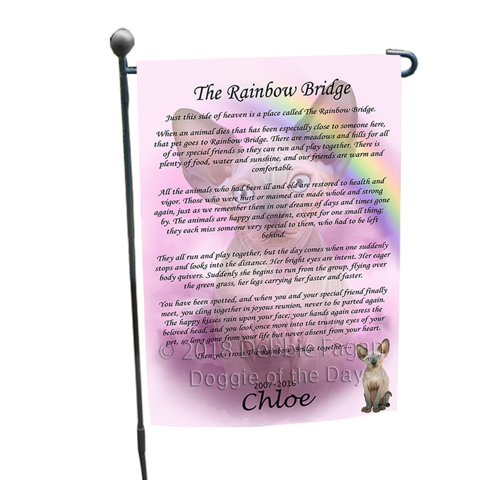 Rainbow Bridge Sphynx Cat Garden Flag GFLG56068