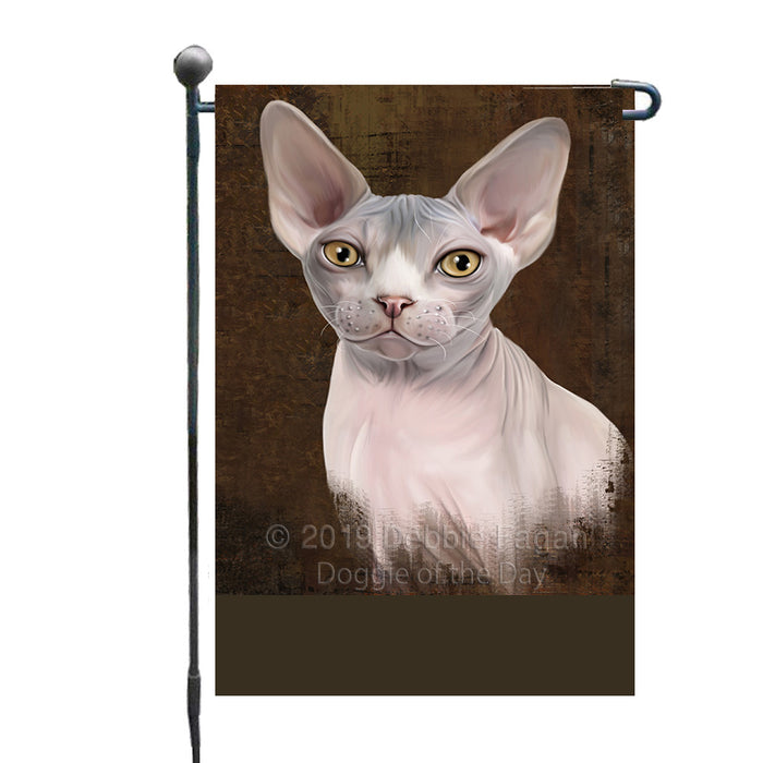 Personalized Rustic Sphynx Cat Custom Garden Flag GFLG63643