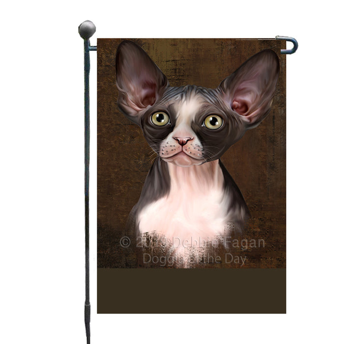 Personalized Rustic Sphynx Cat Custom Garden Flag GFLG63644