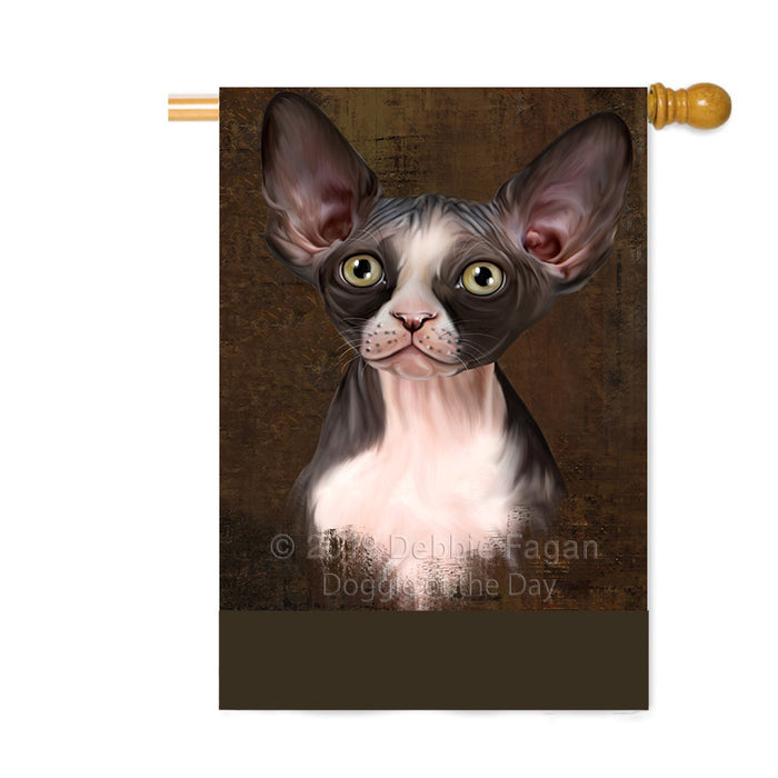 Personalized Rustic Sphynx Cat Custom House Flag FLG64721