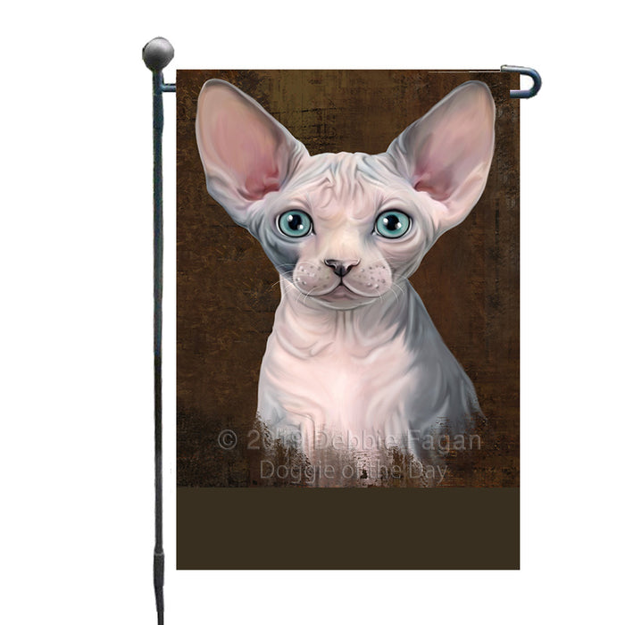 Personalized Rustic Sphynx Cat Custom Garden Flag GFLG63646