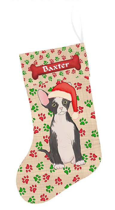 Pet Name Personalized Christmas Paw Print Siberian Husky Dogs Stocking