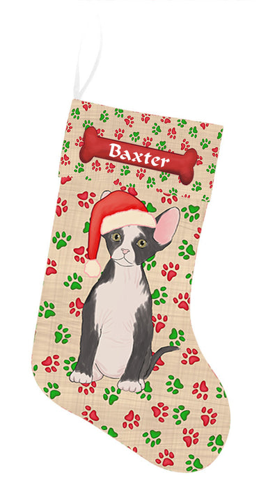 Pet Name Personalized Christmas Paw Print Siberian Husky Dogs Stocking