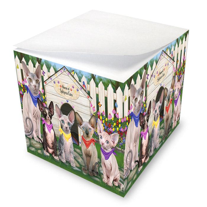 Spring Dog House Sphynx Cats Note Cube NOC52162