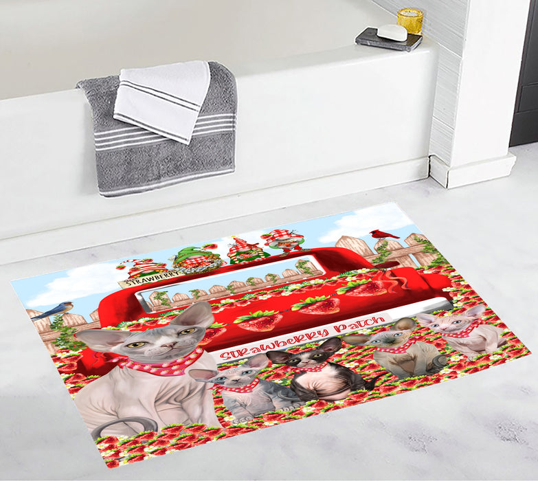 Sphynx Bath Mat, Anti-Slip Bathroom Rug Mats, Explore a Variety of Designs, Custom, Personalized, Cat Gift for Pet Lovers