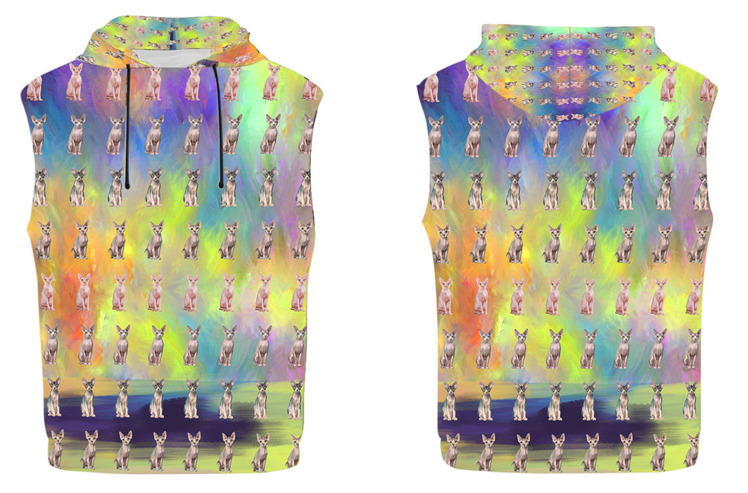Paradise Wave Sphynx Cats All Over Print Sleeveless Kid's Hoodie