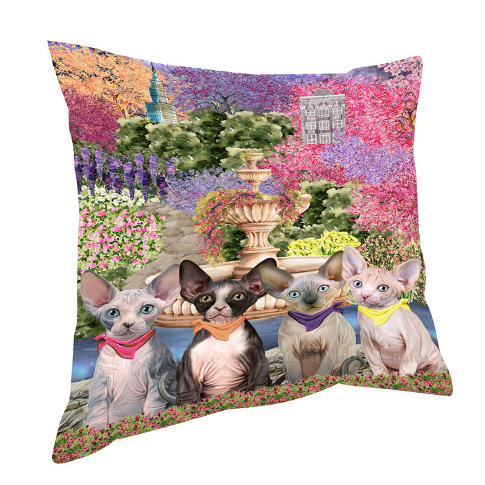 Sphynx Pillow: Cushion for Sofa Couch Bed Throw Pillows, Personalized, Explore a Variety of Designs, Custom, Pet and Cat Lovers Gift