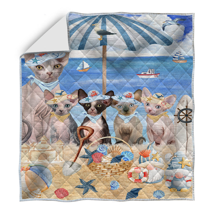 Sphynx Bed Quilt, Explore a Variety of Designs, Personalized, Custom, Bedding Coverlet Quilted, Pet and Cat Lovers Gift