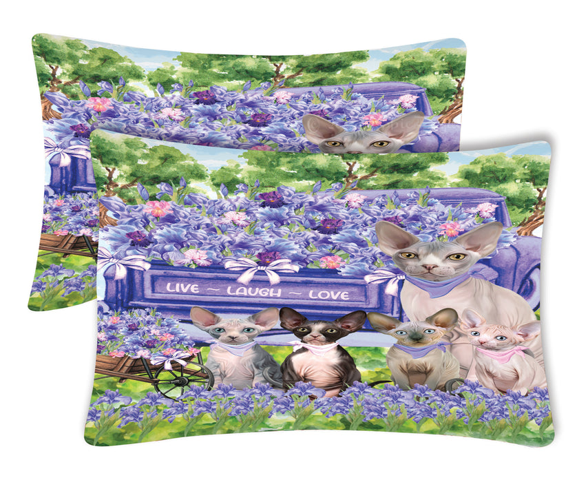 Sphynx Cat Pillow Case: Explore a Variety of Personalized Designs, Custom, Soft and Cozy Pillowcases Set of 2, Pet & Cats Gifts