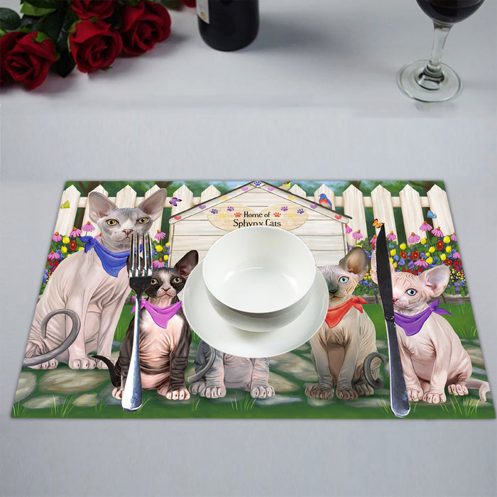 Spring Dog House Sphynx Cats Placemat