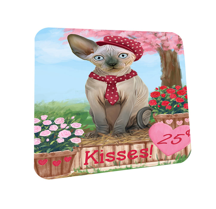 Rosie 25 Cent Kisses Sphynx Cat Coasters Set of 4 CST56200