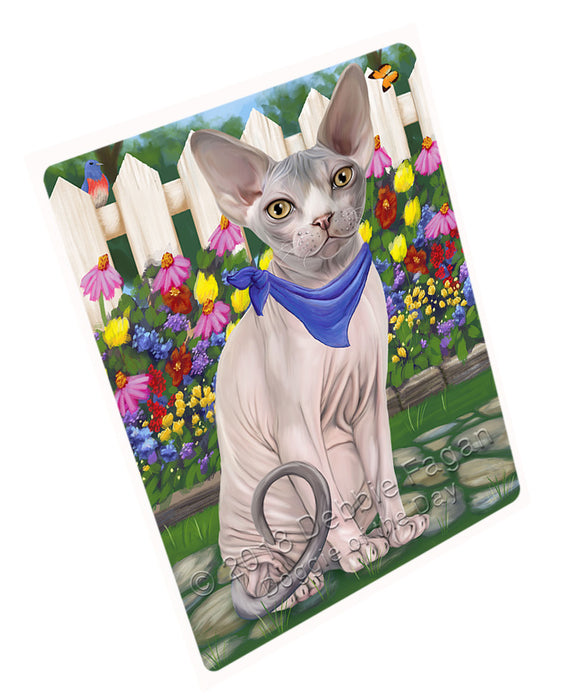 Spring Floral Sphynx Cat Large Refrigerator / Dishwasher Magnet RMAG73836