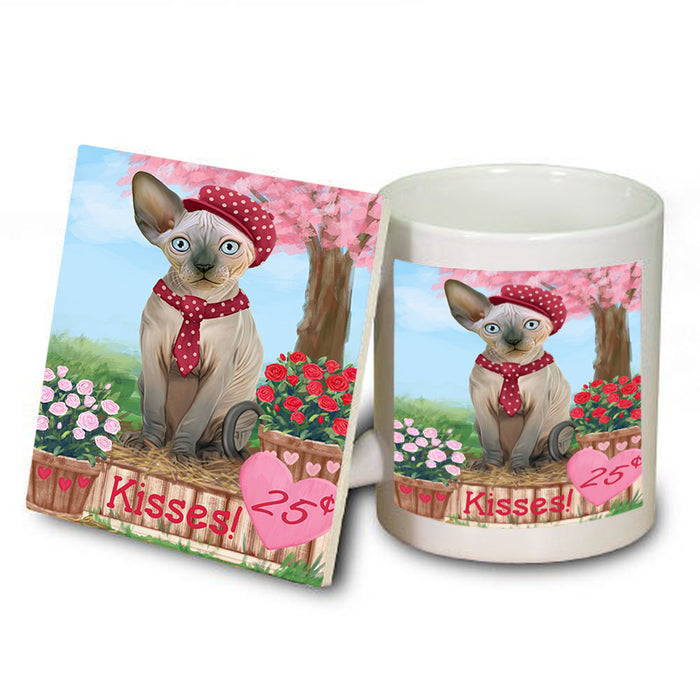 Rosie 25 Cent Kisses Sphynx Cat Mug and Coaster Set MUC56234