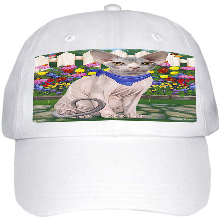 Spring Floral Sphynx Cat Ball Hat Cap HAT60558